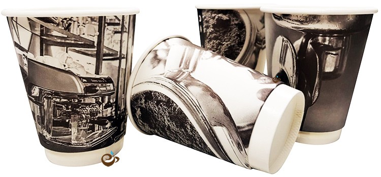 BARISTA Double Wall Paper Coffee Cups & Lids